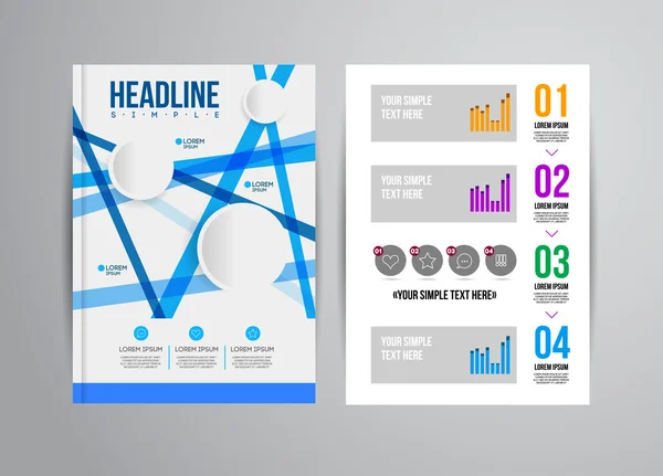 Abstrakt geometrisk bakgrund med infographics — Stock vektor