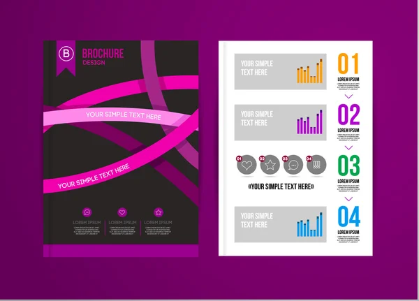 Latar Belakang Geometrik abstrak dengan infografis - Stok Vektor