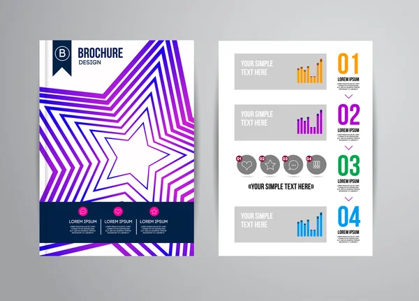 Astratto Sfondo geometrico con infografica — Vettoriale Stock