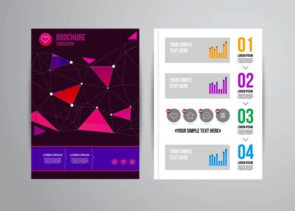 Abstrakt geometrisk bakgrund med infographics — Stock vektor