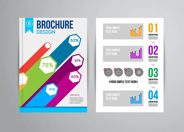 Astratto Sfondo geometrico con infografica — Vettoriale Stock