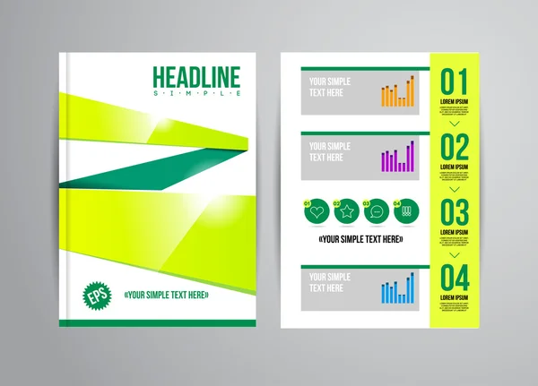 Επιχειρήσεις πρότυπο flyer με infographic — Διανυσματικό Αρχείο