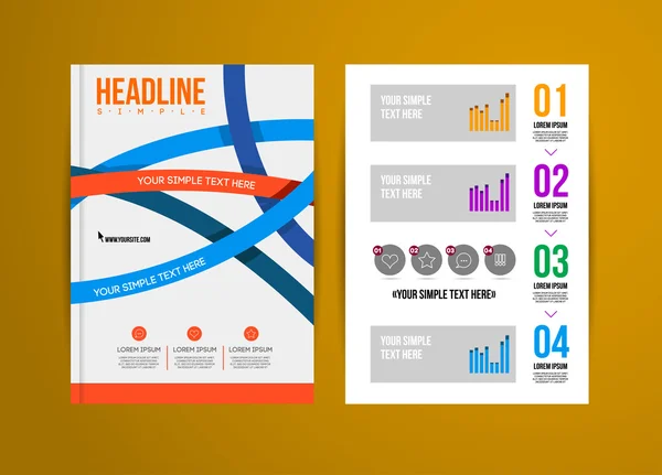 Abstrakter geometrischer Hintergrund mit Infografiken — Stockvektor