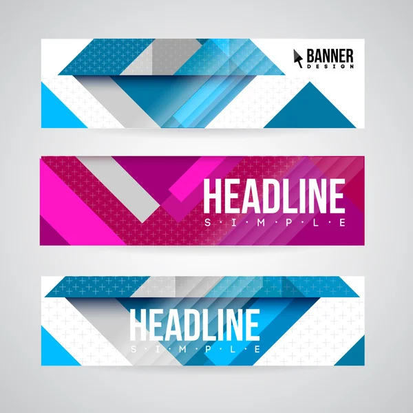 Banner design template for web or print — Stock Vector