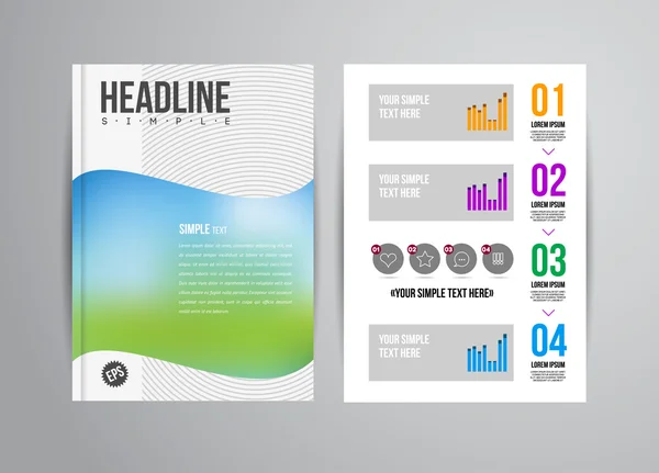 Business flyer sjabloon met infographic — Stockvector