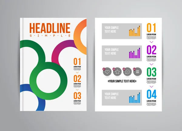 Business flyer sjabloon met infographic — Stockvector