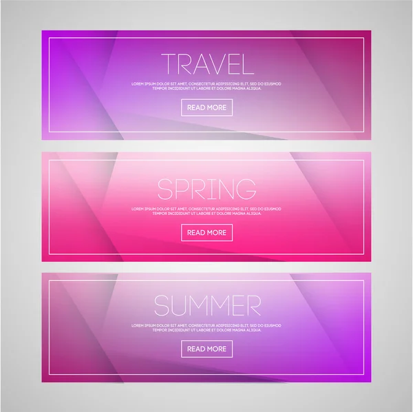 Banners definir modelos com texto abstrato — Vetor de Stock