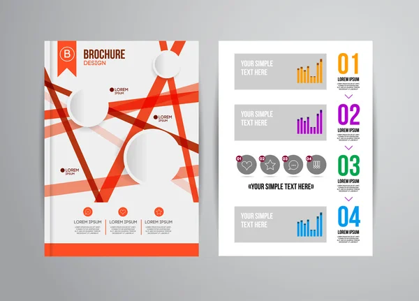 Astratto Sfondo geometrico con infografica — Vettoriale Stock