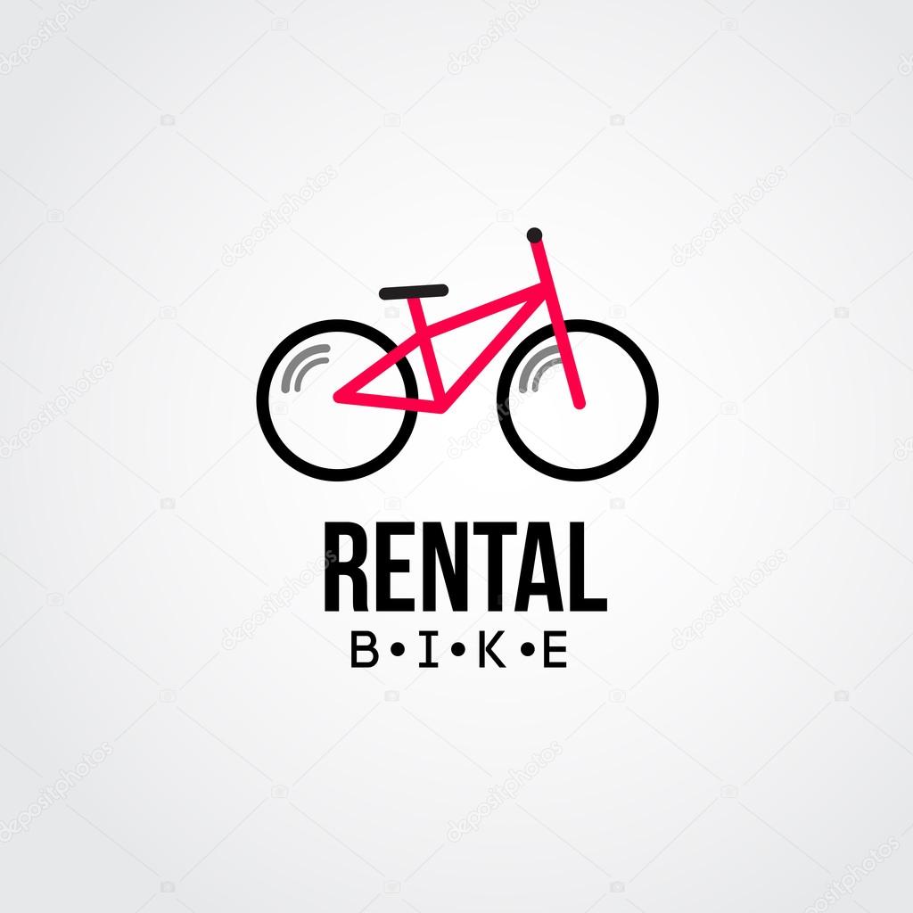 Trendy flat bike logo
