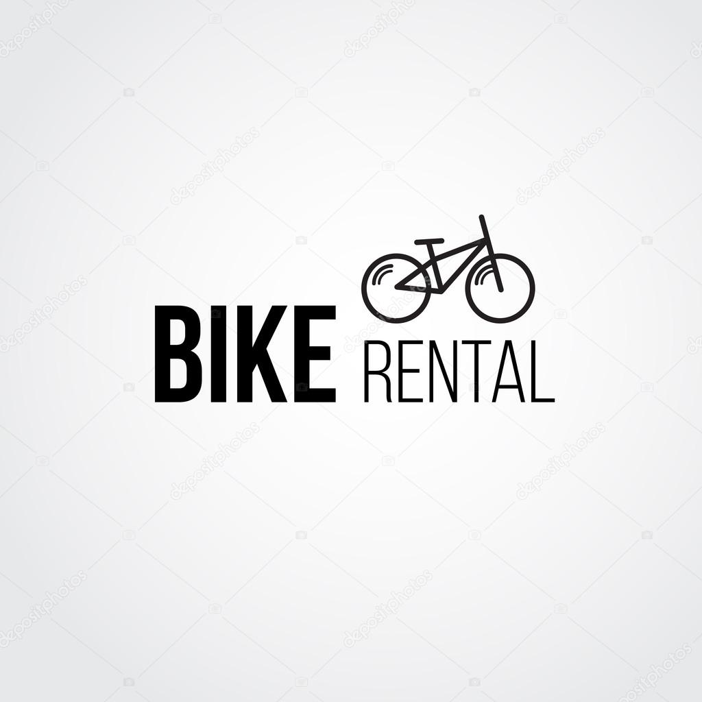 Trendy flat bike logo
