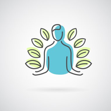 Yoga tasarım logo simge
