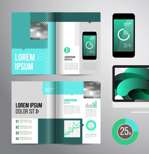 Brochure ontwerp sjabloon — Stockvector