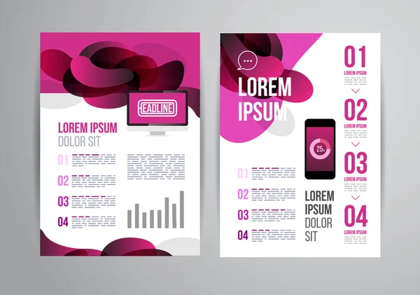 Brochure modello di design — Vettoriale Stock