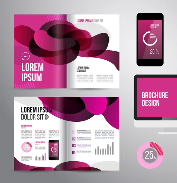 Modèle de conception de brochure — Image vectorielle