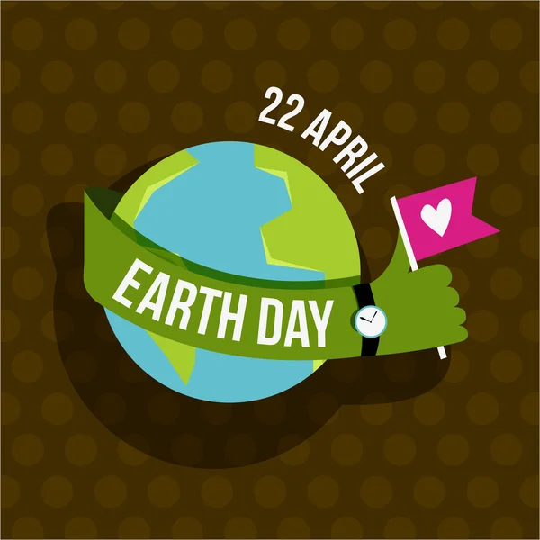Carte du Jour de la Terre — Image vectorielle