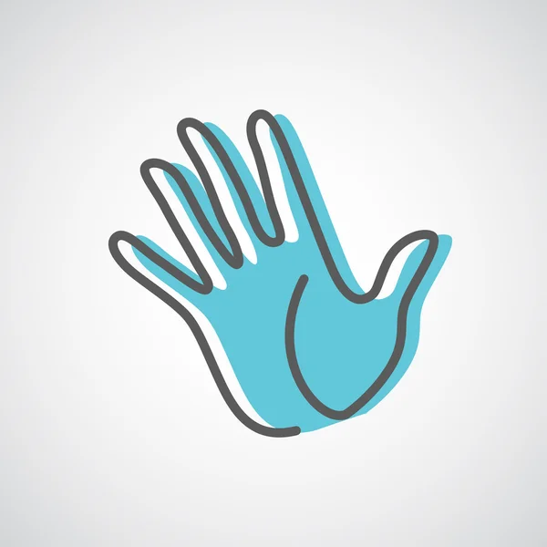 Hand logo design — Stock Vector