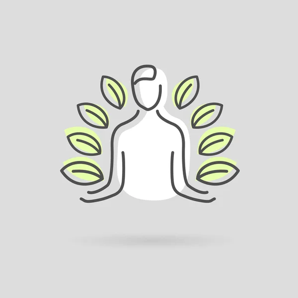 Yoga design logo icon — Stock Vector