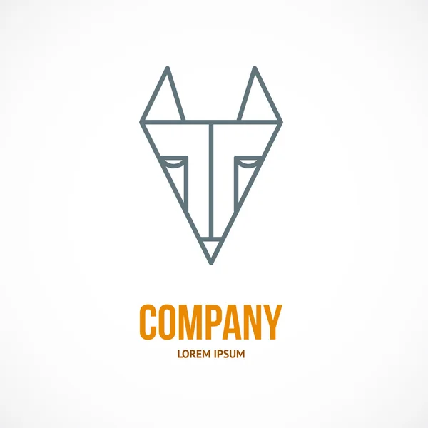 Fox logo di design — Vettoriale Stock