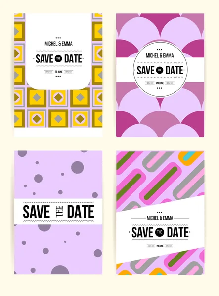 Invitations cards templates set — Stock Vector