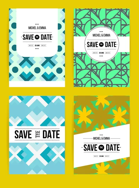 Invite template set — Stock Vector