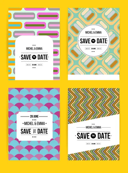 Invitations cards templates set — Stock Vector