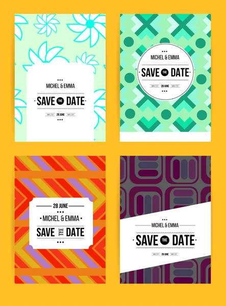 Invite template set — Stock Vector