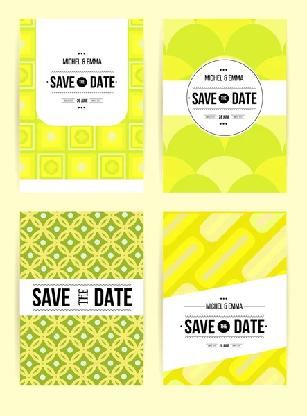 Invitations cards templates set — Stock Vector