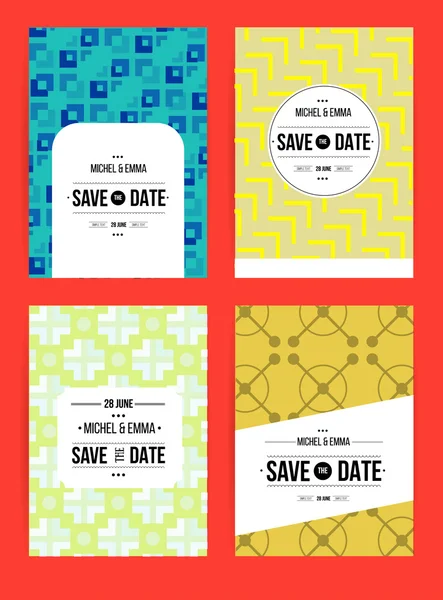 Invite template set — Stock Vector