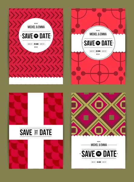 Invite template set — Stock Vector