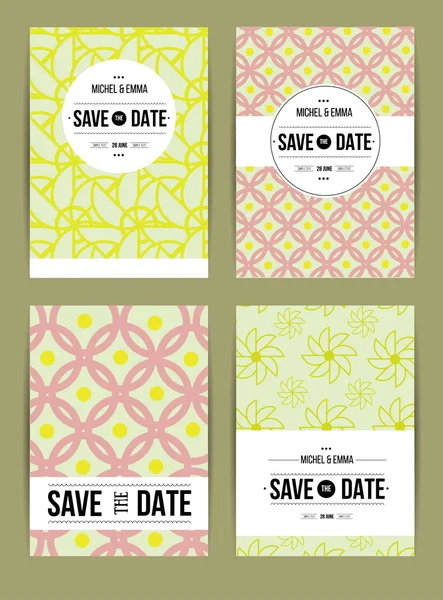 Invitation cards templates set — Stock Vector