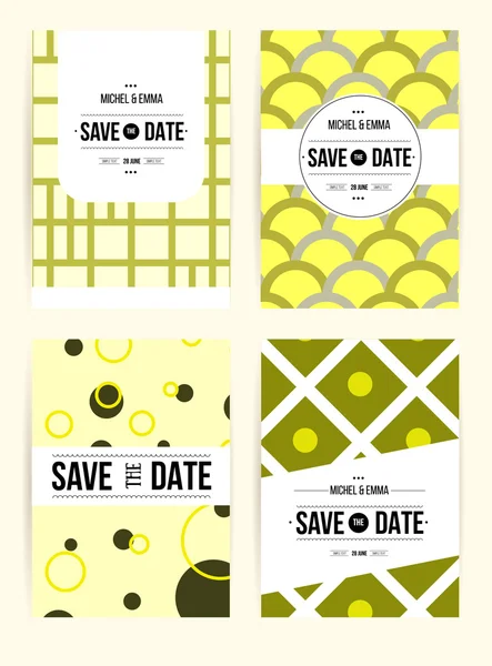 Abstract cards with date — Stock Vector