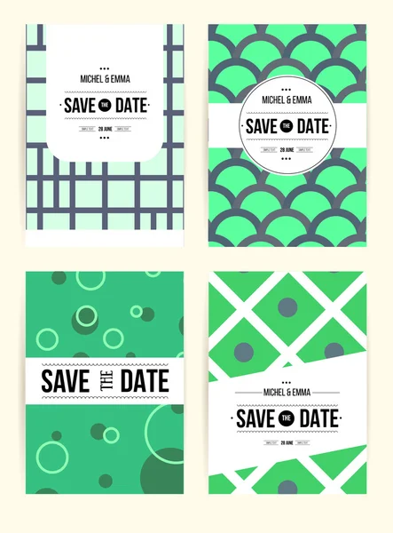 Cartes abstraites avec date — Image vectorielle