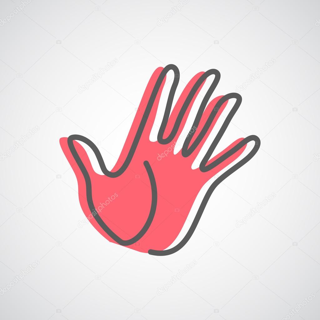 Hand logo design