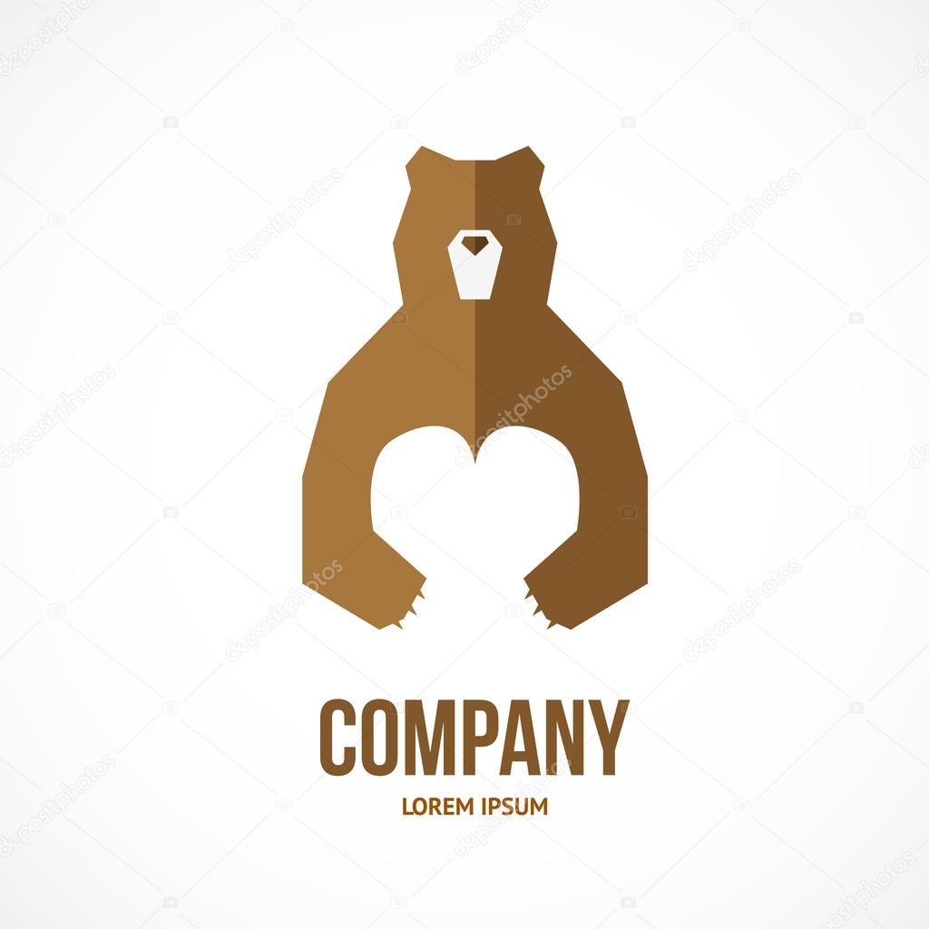 Bear with heart icon