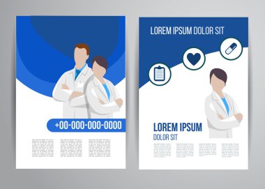 Doktorlar ile klinik sağlık broşürü