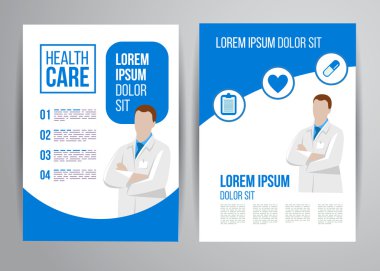 Doktorlar ile klinik sağlık broşürü