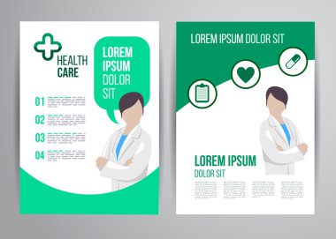 Doktorlar ile klinik sağlık broşürü