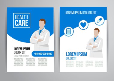 Doktorlar ile klinik sağlık broşürü