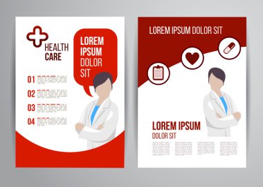 Doktorlar ile klinik sağlık broşürü