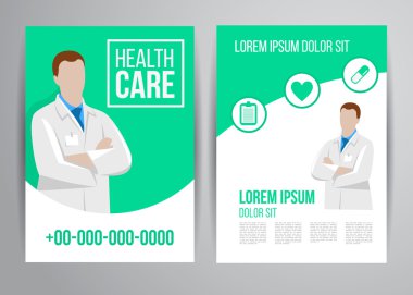 Doktorlar ile klinik sağlık broşürü