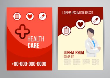 Doktorlar ile klinik sağlık broşürü