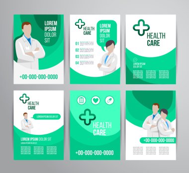 Doktorlar ile klinik sağlık broşürü