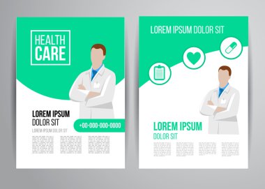 Doktorlar ile klinik sağlık broşürü