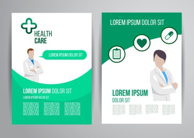 Doktorlar ile klinik sağlık broşürü