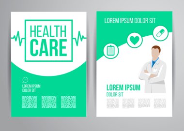 Doktorlar ile klinik sağlık broşürü
