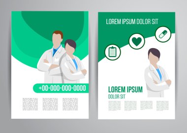 Doktorlar ile klinik sağlık broşürü
