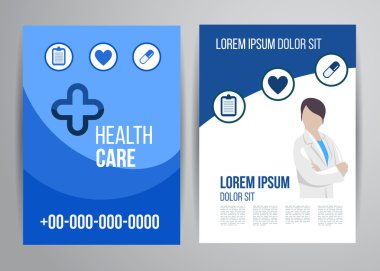 Doktorlar ile klinik sağlık broşürü