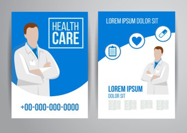 Doktorlar ile klinik sağlık broşürü