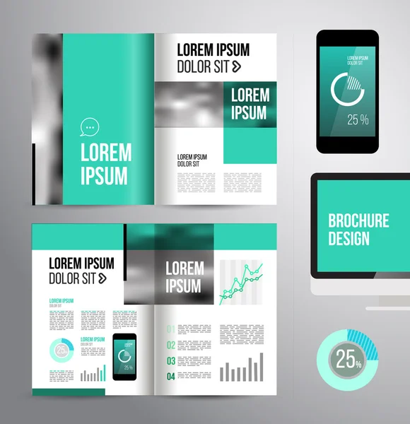 Broschüre Design Template — Stockvektor