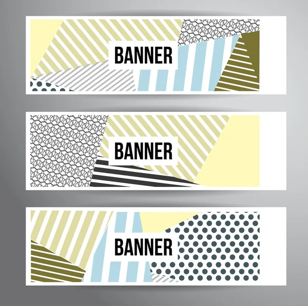 Striped pattern banners — Stock Vector